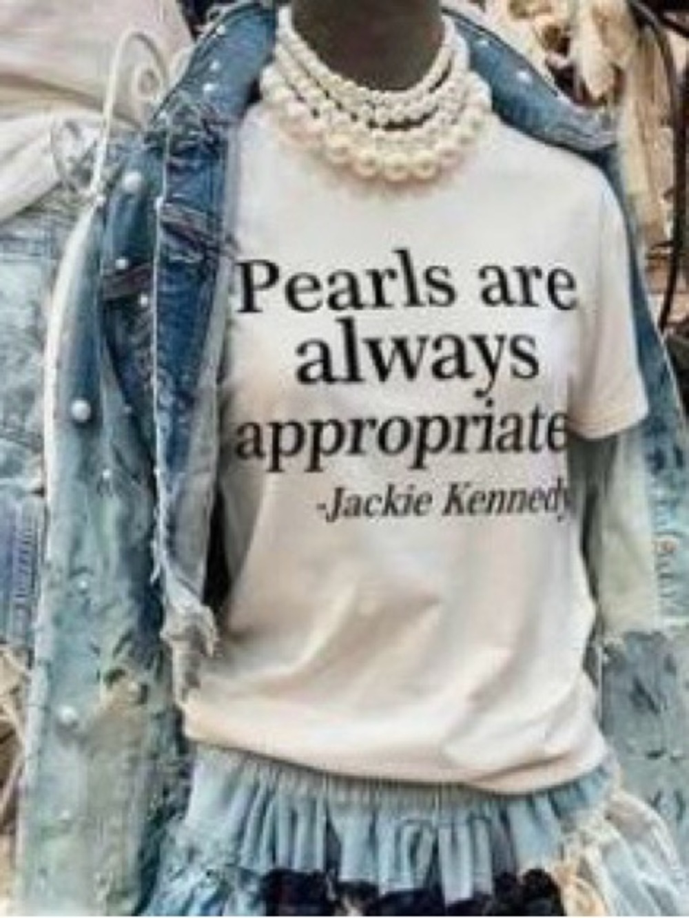 SHEIN White Graphic Tee with Black Quote